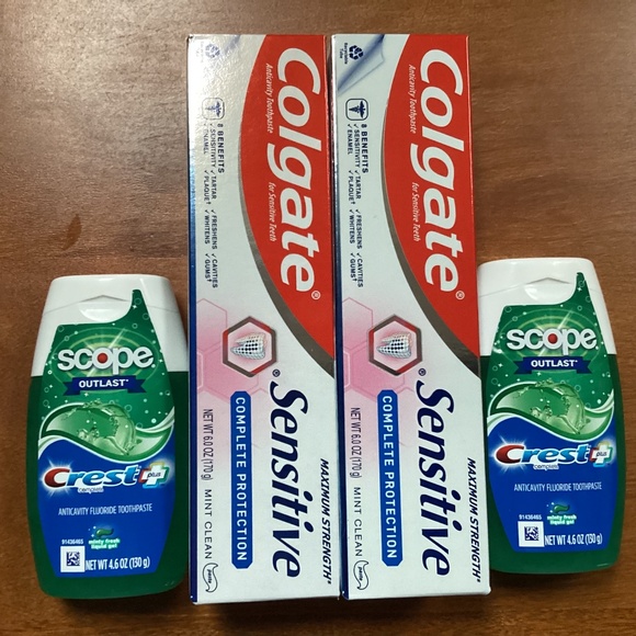 Oral Care Colgate and Scope Outlast Toothpaste Bundle New Sealed - Picture 1 of 9